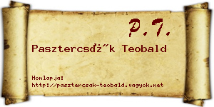 Pasztercsák Teobald névjegykártya